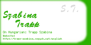 szabina trapp business card